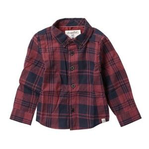 Peck Plaid Button Up Top